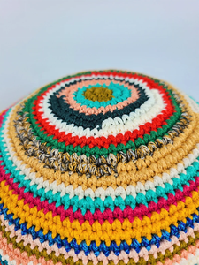 Sombrero de Ganchillo a Rayas Multicolor Arcoíris, Gorro de Verano para el Sol, Regalo Único Informal para Actividades al Aire Libre, para Adultos, Niñas, Viajes y Ciclismo - Product Image 5