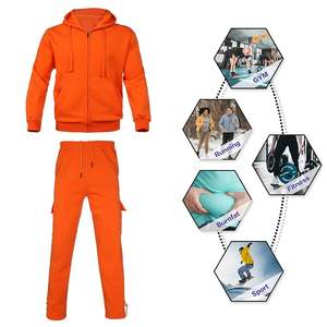 Unisex de alta calidad Comfort Workout Sweatsuits logotipo personalizado Sudadera con capucha Jogger pantalones de chándal con mangas largas trajes de chándal - Product Image 3