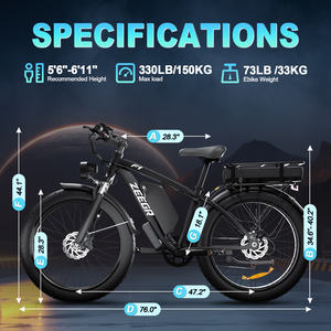 Bicicleta Eléctrica de 26 Pulgadas en Existencia en EE. UU., 2000w, Potente, 48V, 22.4ah, Batería Doble, Motores Dobles, Neumáticos Gruesos, Bicicleta Eléctrica de Montaña - Product Image 6