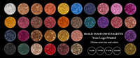 Vente en gros Votre LOGO Vegan High Pigment Black Halloween Palette de fard à paupières sans marque 35 couleurs Maquillage des yeux nude miroitant longue durée