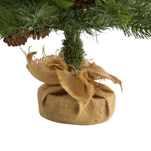 Arbre de Noël de table artificiel en PVC d'aspect naturel <span class=keywords><strong>sapin</strong></span> de Fraser pré-éclairé de 3 pieds 90CM avec lumière <span class=keywords><strong>LED</strong></span> claire pour la décoration intérieure - Product Image 4