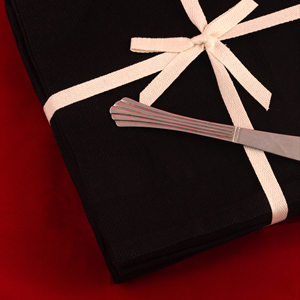 Serviettes en coton 100%-Noir - Product Image 2