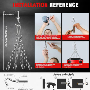 Saco de Boxeo Colgante para Adultos de 4 pies, de PVC y Cuero PU, Resistente, Ecológico, Ligero y Transpirable - Product Image 4