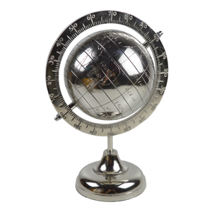 Clásico 38cm World Globe Map Decoración de mesa interior con soporte de metal Diseño de acabado pulido para Aprendizaje de Geografía - Product Image 5