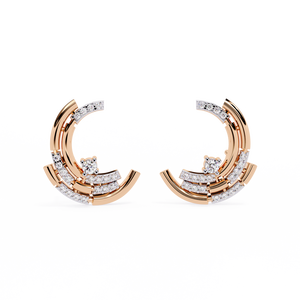 Brilliant 18K Gold Earring with Lab-Grown Diamond Premium Diamond Earrings - Product Image 5