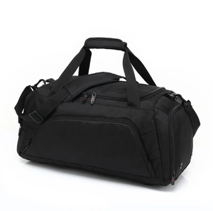 Bolsa de gimnasio con logotipo personalizado Fabricante Práctica bolsa de viaje Premium Bolsa de gimnasio impermeable negra para hombre - Product Image 2
