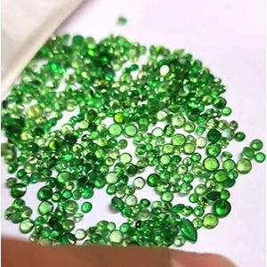 495 pièces de Tsavorite naturelle 1.5mm 2mm 3mm facette ronde 22 Cts Lot Iroc ventes vert tsavorite qualité pierres précieuses coupées 80 $ US pour tous - Product Image 1