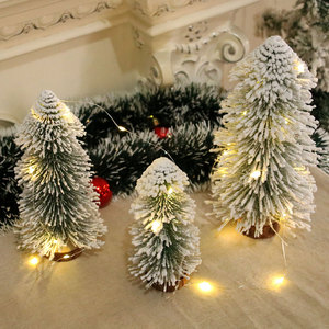 <span class=keywords><strong>D</strong></span>écorations <span class=keywords><strong>de</strong></span> noël intérieur noël <span class=keywords><strong>d</strong></span>écor à la maison fête maison Table artisanat fournitures Mini arbres <span class=keywords><strong>de</strong></span> noël artificiels avec base en bois - Product Image 6