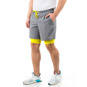 MOQ bajo Tela suave de alta calidad Pantalones cortos para correr de secado rápido para hombres Pantalones cortos de doble capa hechos a medida para actividades al aire libre - Product Image 1