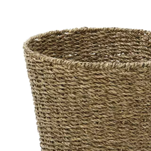 Cesto de basura ecológico de hierba marina natural, cesto de basura tejido, cesta para papel desechable para oficina, almacenamiento en el hogar, venta al por mayor desde Vietnam - Product Image 4