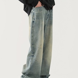 Venta en línea OEM último diseño pantalones vaqueros al por mayor estilo único hombres pantalones vaqueros desgaste al por mayor personalizado de alta calidad ligero - Product Image 3