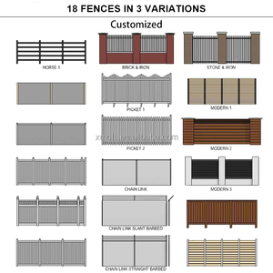 Paneles de vallas horizontales de aluminio de seguridad para el hogar resistentes al óxido, valla Y PUERTA DE PRIVACIDAD DE Metal para jardín al aire libre moderno Nórdico - Product Image 5