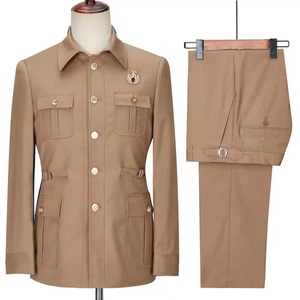 Người Đàn Ông Của Mùa Đông Dài Tay Áo Blazer Nam Tính Safari Phù Hợp Với Thiết Kế Đôi Ngực Thoáng Khí Ưa Thích Đồng Phục Người Lớn Trực Tiếp May Mặc - Product Image 2