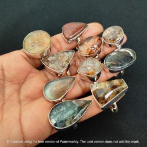 Wholesale 925 Silver plated Bulk Garden <b>Quartz</b> <b>Rings</b> Trendy Fashionable Crystal Gemstone Wedding Jewelry Party Suitable - Product Image 2