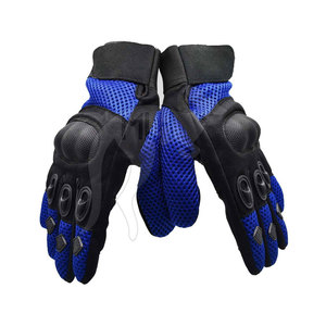 Gants de course de moto en cuir PU Fonction d'écran tactile Respirant Conception complète des doigts pour le cyclisme - Product Image 1
