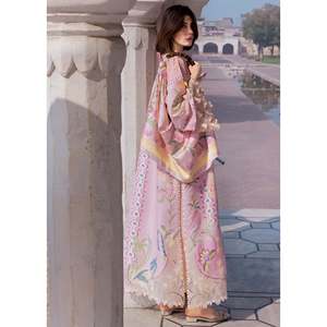 Conjunto de Camisa de Verano de Seda Estampada y Bordada con Dupatta y Pantalones - BIC-064 - Product Image 6