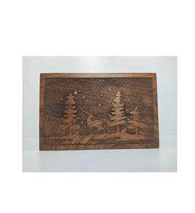 <b>Wooden</b> Cremation Urn for Human Wood Ashes Decorative <b>Box</b> Funeral Urns for Adult Male Female with Satin Bag Burial or <b>Keepsake</b> - Product Image 5