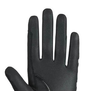 Men's Genuine Leather Riding Gloves Solid Color Regular Fit <b>Equestrian</b> Safety Gear - Product Image 1