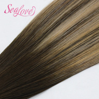 Extensions de cheveux russes à pointe en U, à kératine, vierges, ombrées, lisses, à pointe en forme de clou, couleur personnalisée, qualité salon - Grande Vente