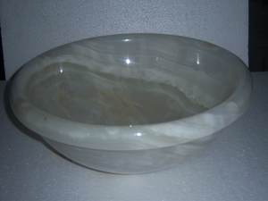 Lavabo en onyx naturel, Lavabo en onyx vert multi, Lavabo de salle de bain en onyx circulaire - Product Image 3