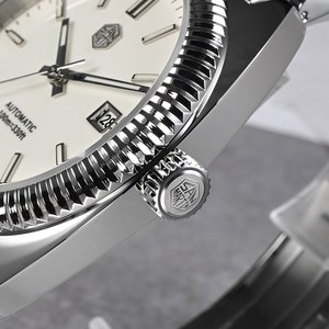 San <span class=keywords><strong>martin</strong></span>-Reloj de acero inoxidable con zafiro, reloj mecánico automático clásico de 40mm, 10atm, Envío Gratis - Product Image 5