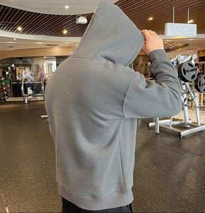 Sweat à capuche pull avec impression bouffante en mélange de coton spandex Streetwear confortable avec logo personnalisé - Product Image 4