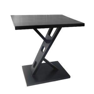 Mesa redonda de madera moderna de alta calidad con fondo de tres patas, mesa redonda de madera con acabado de madera negra y marrón para muebles para el hogar - Product Image 4