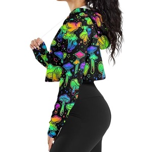 Sudaderas Cortas Sublimadas de Alta Calidad para Mujer, Venta al Por Mayor OEM, Diseño Personalizado, Casuales, Transpirables, de Secado Rápido, Ecológicas, para Todas las Temporadas - Product Image 6