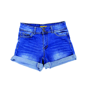 Pantalones vaqueros cortos de mezclilla sólidos lavados orientados a la exportación de alta calidad de último diseño para mujer de Bangladesh - Product Image 3