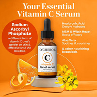Sérum Visage Transfrontalier O'CHEROL à la Vitamine C avec Acide Hyaluronique et Aloe Vera – Hydratation Douce pour une Peau Lisse et Souple