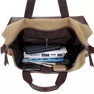 Leather <b>Bag</b> Customized Leather <b>Large</b> Duffel <b>Bag</b> With Embossing Logo For Unisex Men And Women 2023 - Product Image 4