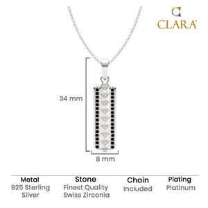 Collar con Colgante Geométrico Chapado en Rodio para Hombres y Niños, Diseño Moderno, Plata de Ley 925 - Product Image 5