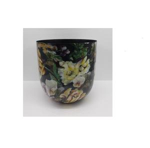 Florero de metal de diseño clásico y calcomanía de maceta esmaltada acabada para el hogar y maceta decorativa al aire libre hecha a mano personalizada - Product Image 3