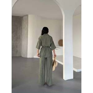 Shirt and <b>Trousers</b> Set - Khaki - Product Image 2