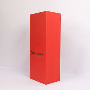 Boîte-cadeau de vin magnétique rouge de luxe personnalisé Matériau recyclable rigide avec impression offset de stratification mate Fabriqué au Vietnam - Product Image 5
