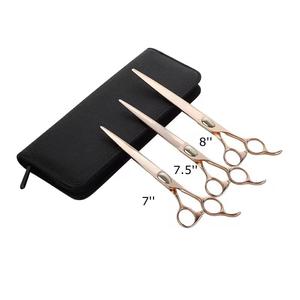 Ciseaux de coupe de cheveux professionnels en or rose de qualité supérieure en acier ciseaux de coiffure ergonomiques en or rose pour stylistes et barbiers - Product Image 4