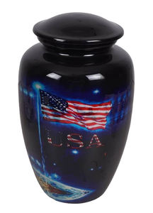 Arrival Glossy New Latest Design Decorative Metal Cremation Urn <b>Memorial</b> Urn with Polished Design at wholesale price - Product Image 5