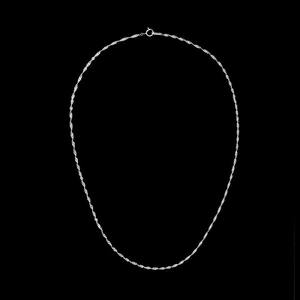 Collar de cadena torcida de plata fina - Product Image 2