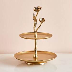 Présentoir à Gâteau Décoratif Fait Main en Métal de Forme Ronde, Finition Or, pour Mariage et Fête d'Anniversaire, Vente en Gros en Vrac - Product Image 6