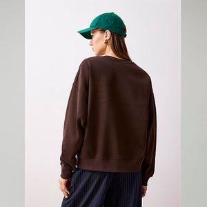 Sudadera con Capucha y Hombros Descubiertos para Mujer, Sudadera Holgada y Acogedora de Manga Larga para Invierno, Top Informal para Estar en Casa - Product Image 3