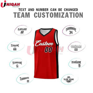 Maillot de basket-ball unisexe personnalisable pour adultes, respirant, en polyester, imprimé par transfert thermique, avec nom d'équipe personnalisé - Product Image 4