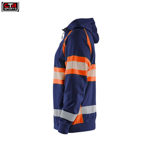 เสื้อฮู้ดแบบมีซิปสำหรับฤดูหนาวงานกลางคืนสะท้อนแสงทัศนวิสัยกำหนดเอง - Product Image 6