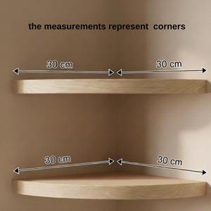 Estante Esquinero Flotante de Pared para Dormitorio, Salas de Estar y Cocina, Estantes Esquineros Flotantes de Madera Maciza para Pared - Product Image 2