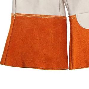 Guantes de soldadura Tig resistentes al desgaste, guantes de trabajo de cuero, guantes de protección laboral de piel de vaca personalizados - Product Image 3