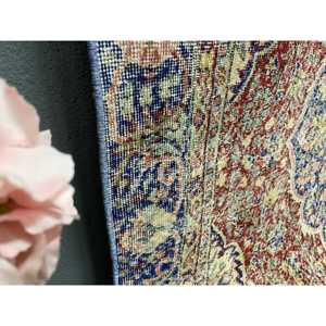 Alfombra de 5.8x9.6 pies, Alfombra Turca, Alfombra Vintage de Lana Azul Ombré - Product Image 4