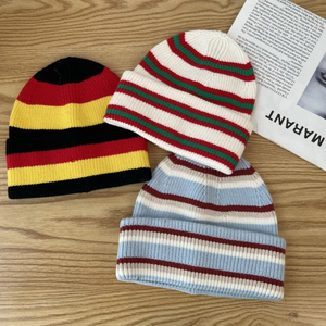 หมวกบีนนี่อะคริลิกคุณภาพสูงสั่งทำขายส่ง พร้อมปักโลโก้ ปรับขนาดได้ สำหรับปั่นจักรยาน ถักทอแบบเรียบ ทำมือ สำหรับผู้ใหญ่ทุกเพศ - Product Image 1