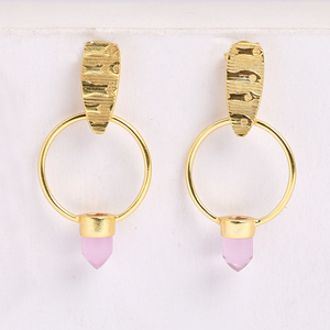 Pendientes de estilo clásico de Plata de Ley 925 con cuentas de piedras preciosas, accesorio de joyería de moda - Product Image 2