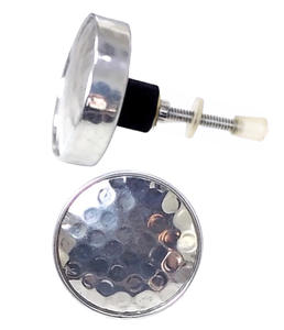 Venta al por mayor de lujo plata martillado cajón puerta gabinete perillas tirador moderno para armario tocador cocina dormitorio aplicación - Product Image 2