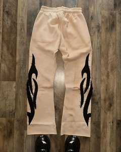 2025 MID Waist Stacked Sweatpants <b>Men's</b> Pants & Trousers Slim <b>Fit</b> <b>Men's</b> Distressed Embroidery Flared Patch <b>Joggers</b> <b>Men</b> - Product Image 6