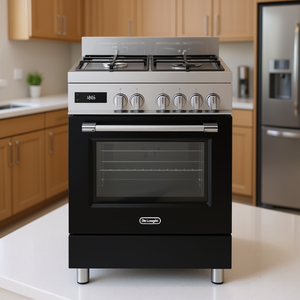 Cocina de gas de 4 quemadores con horno eléctrico PRO 66MAL Inox y negro Clase A (60x60x85,7cm) - Product Image 3